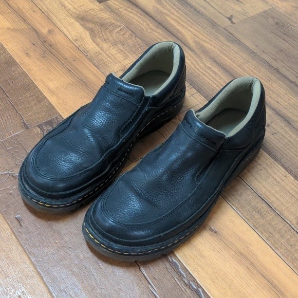 Dr. Martens Other - Dr. Martens 11198 Black Pebbled Leather Loafers Men's 12